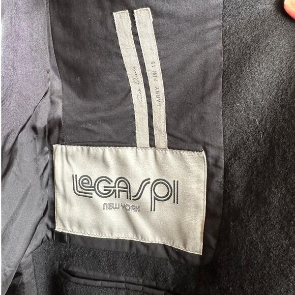 Rick Owens Legaspi Black Long Sleeve 2 Button Long Line High Back Slit Coat 12 - Picture 6 of 13